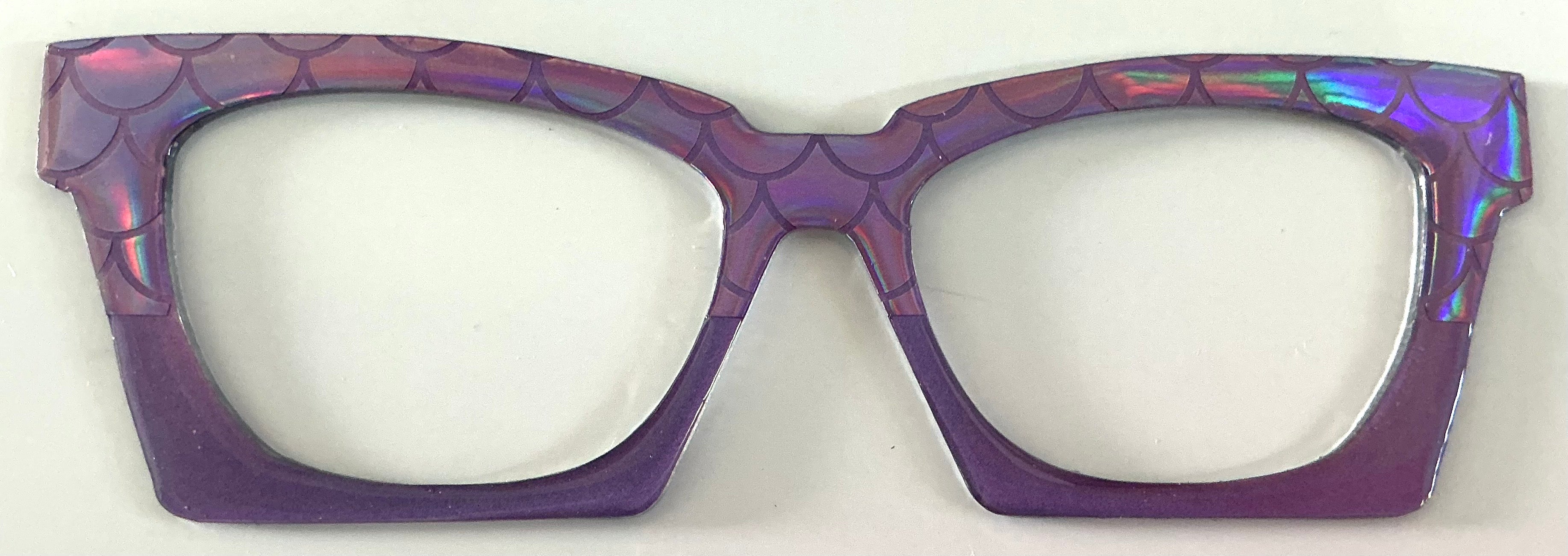 Wanda Case Topper; purple mermaid scale shine split