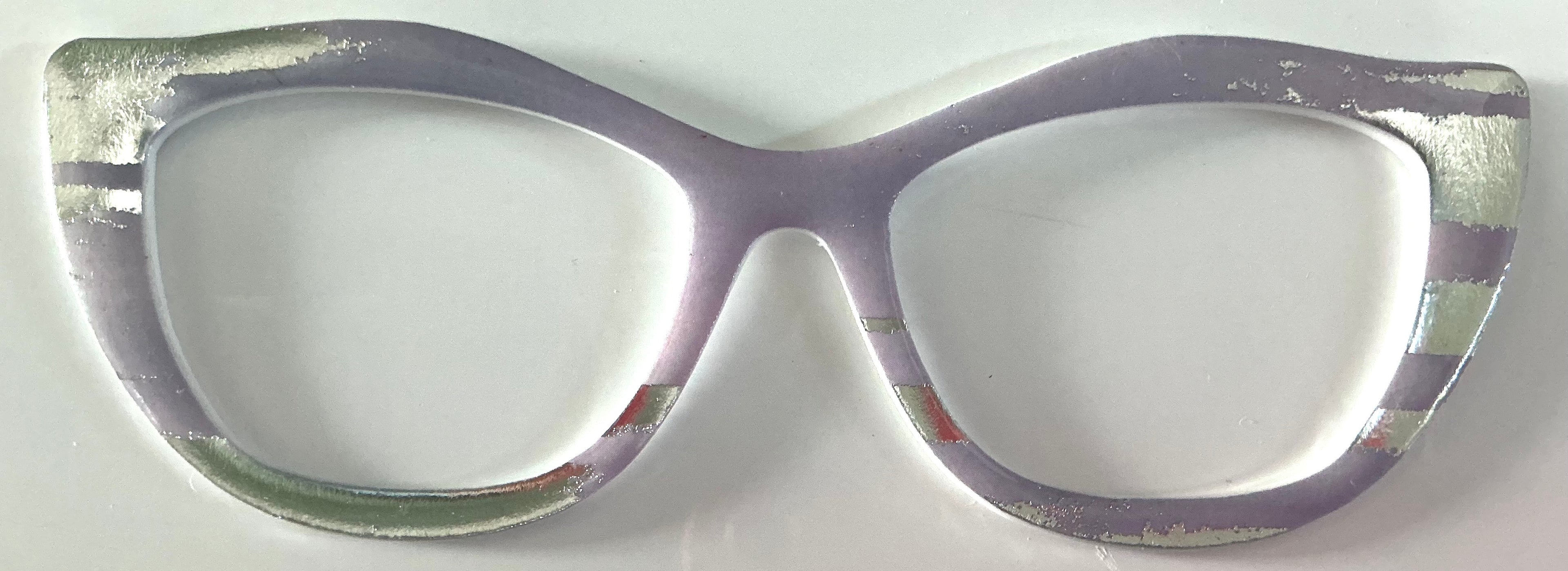 Wanda Topper; Creator; lavender and silver foil