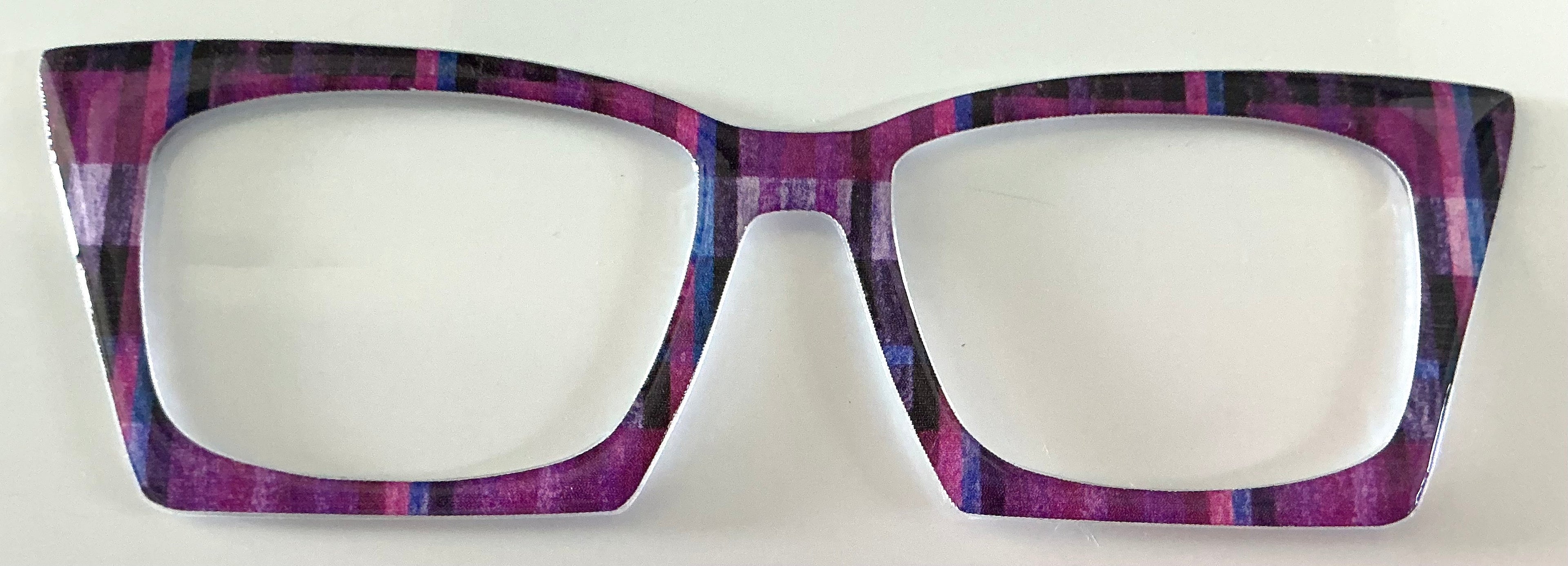 Wanda Hybrid Topper; dark purple plaid
