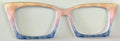 Wanda hybrid Topper; tan/pink/blue fade