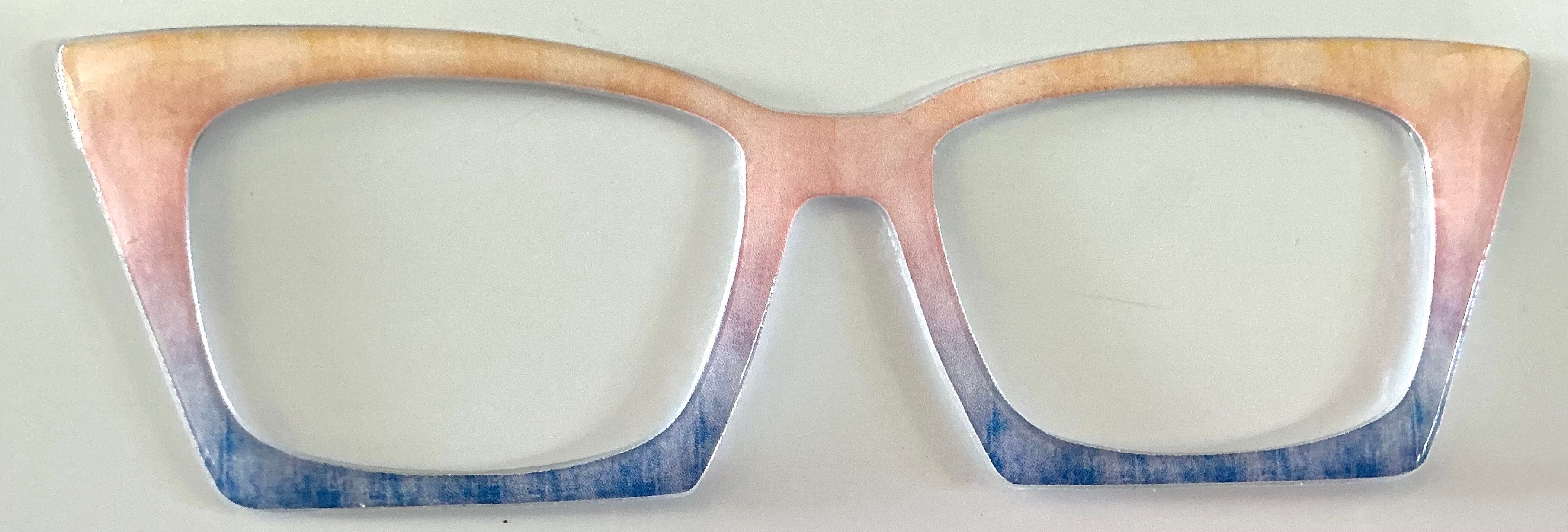 Wanda hybrid Topper; tan/pink/blue fade