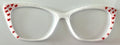 Wanda Topper; white with red hearts