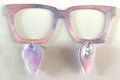 Murphy Topper; pastel pink and purple shimmer matching earrings