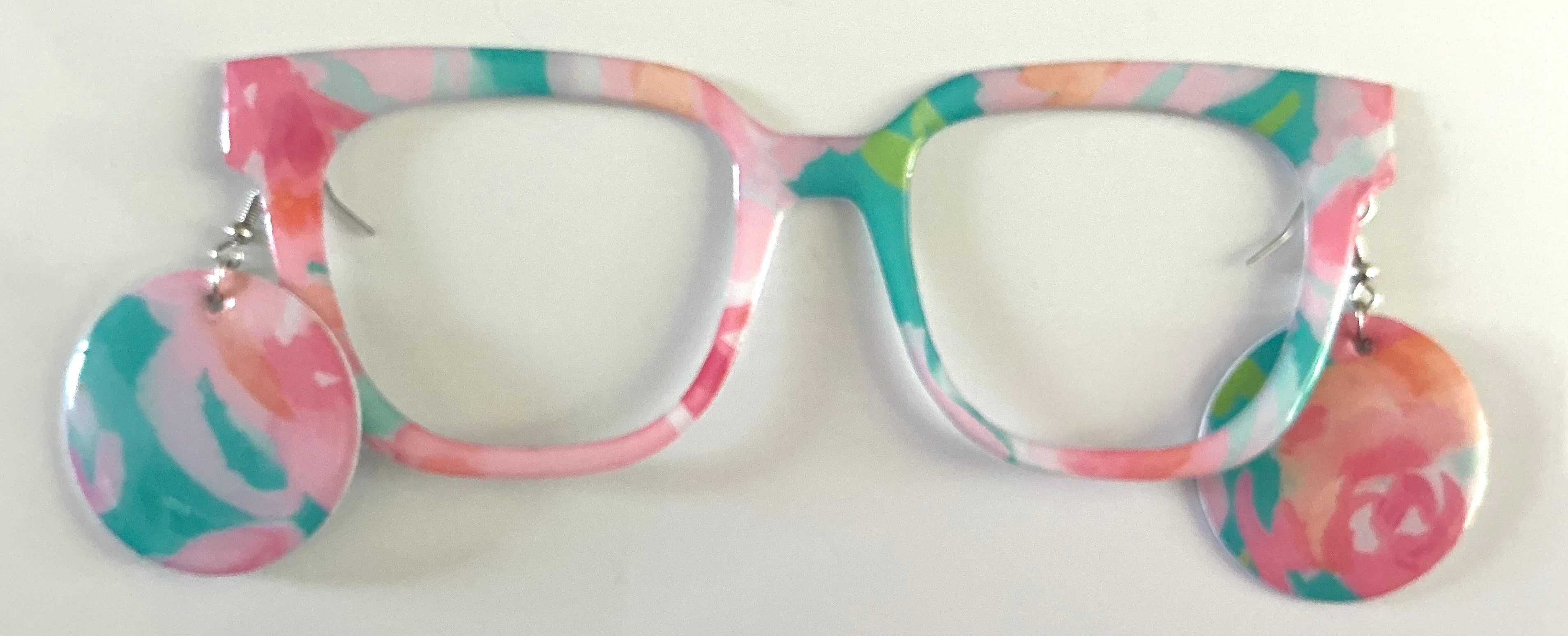 Murphy Topper; pastel swirls; matching earrings
