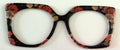 Zuri Topper;hybrid; red and tan flowers on black shine