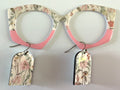 Zuri Topper;hybrid; garden/pink split; matching earrings