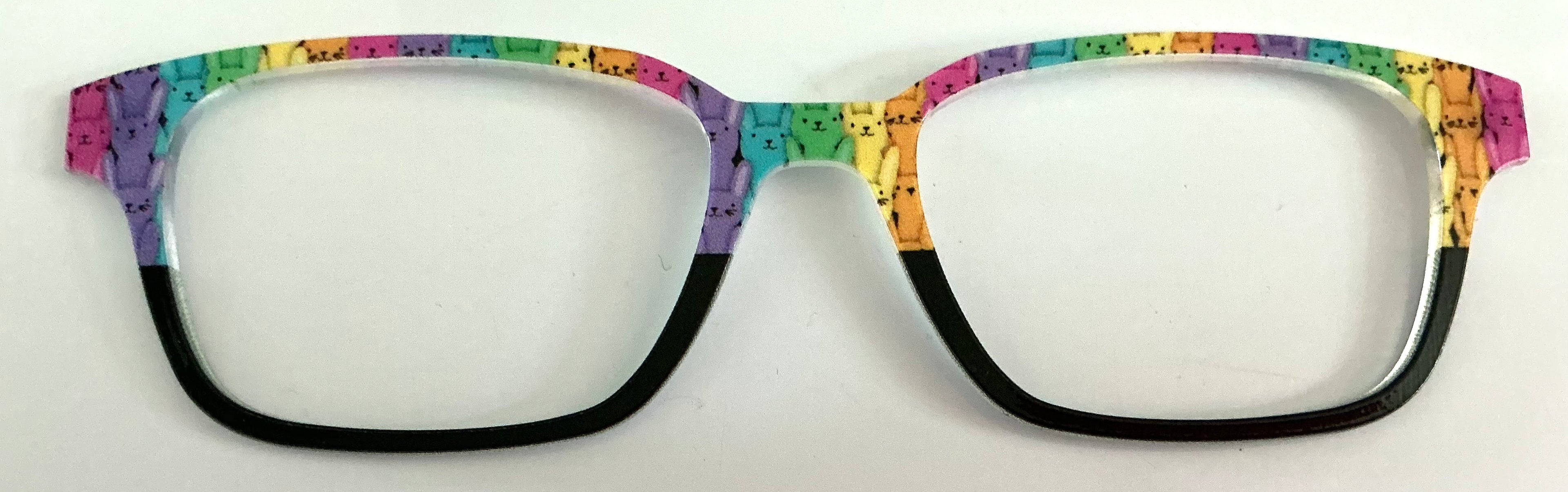 PAIR Finley Topper; neon rabbits/black split