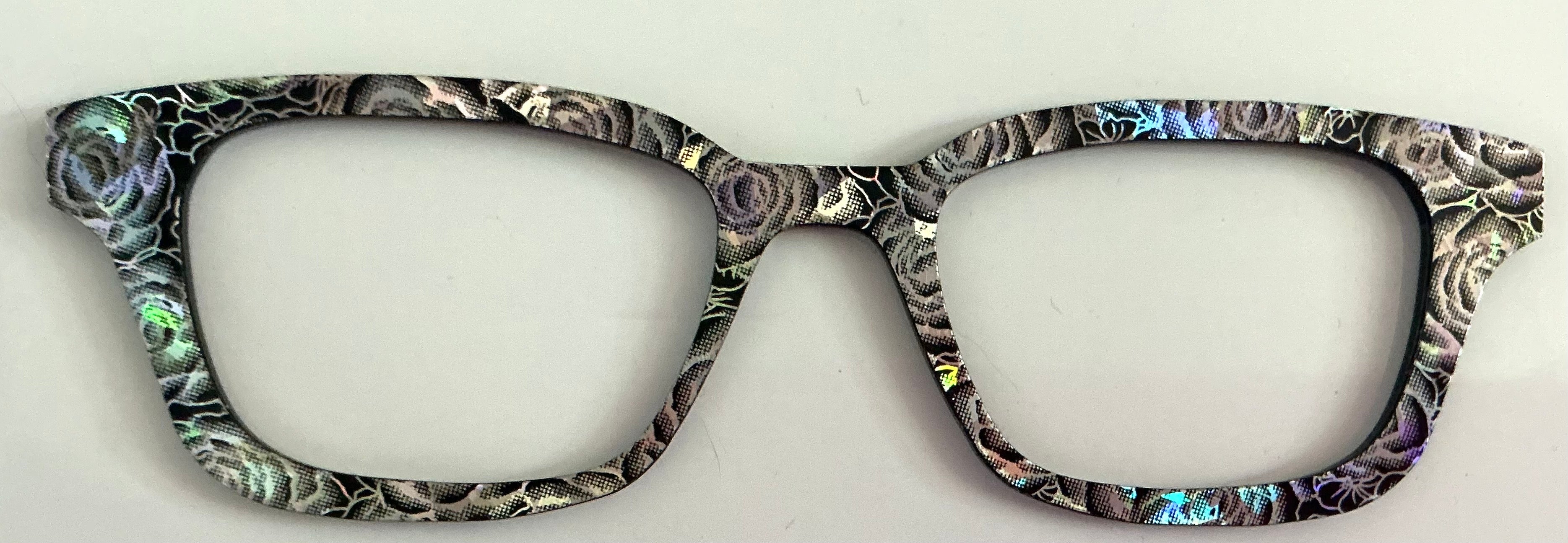 Finley Topper; Laser Nonna; black and silver rose shine