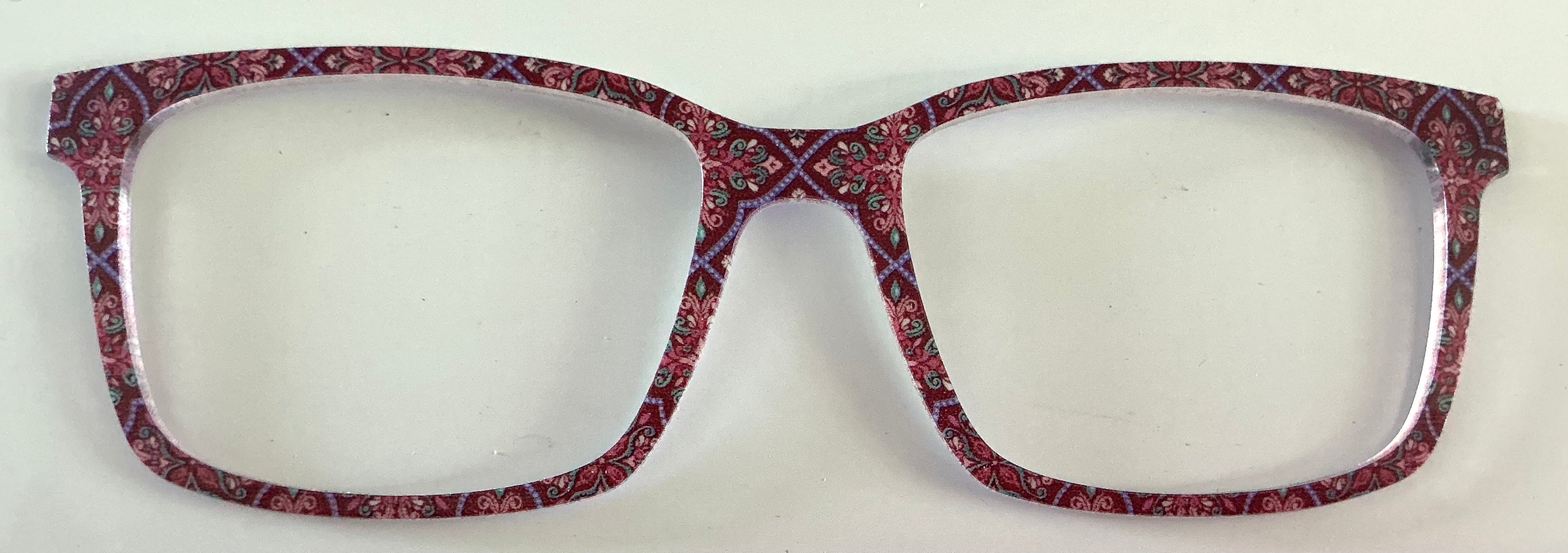 PAIR Kirby Topper; burgundy geometric design