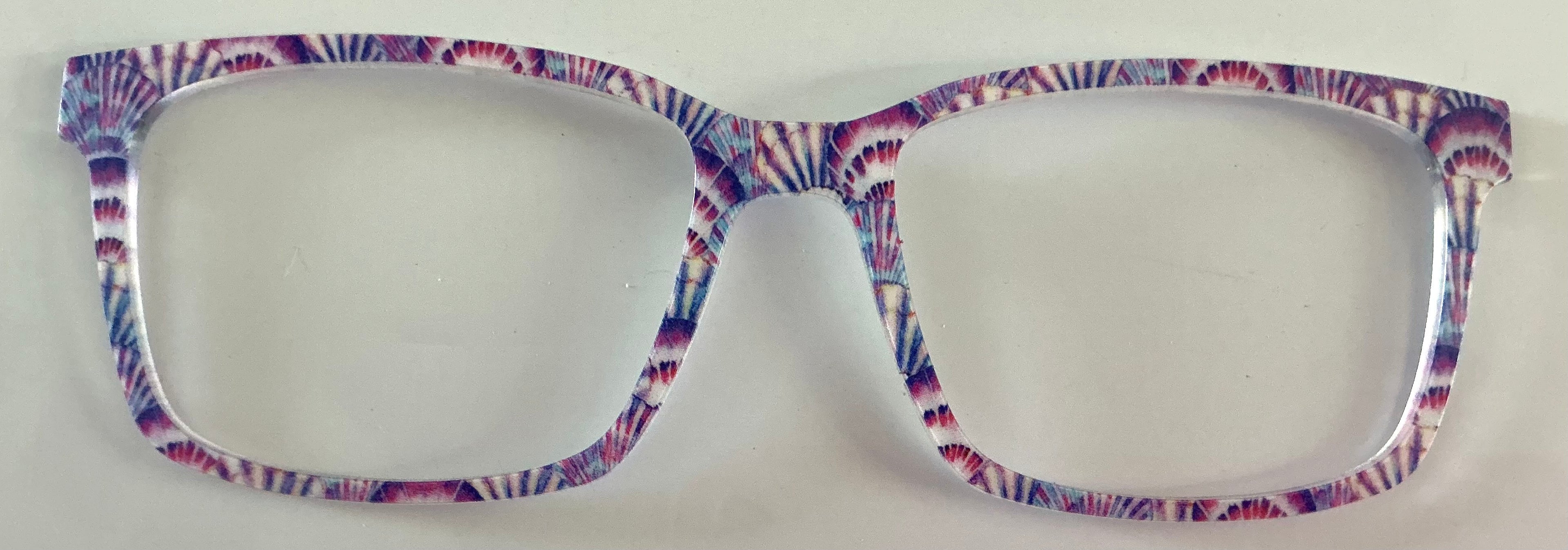 PAIR Kirby Topper; navy blue and magenta sea shells