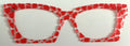 Wanda Case Topper; Busy Bee flexi; translucent with red hearts