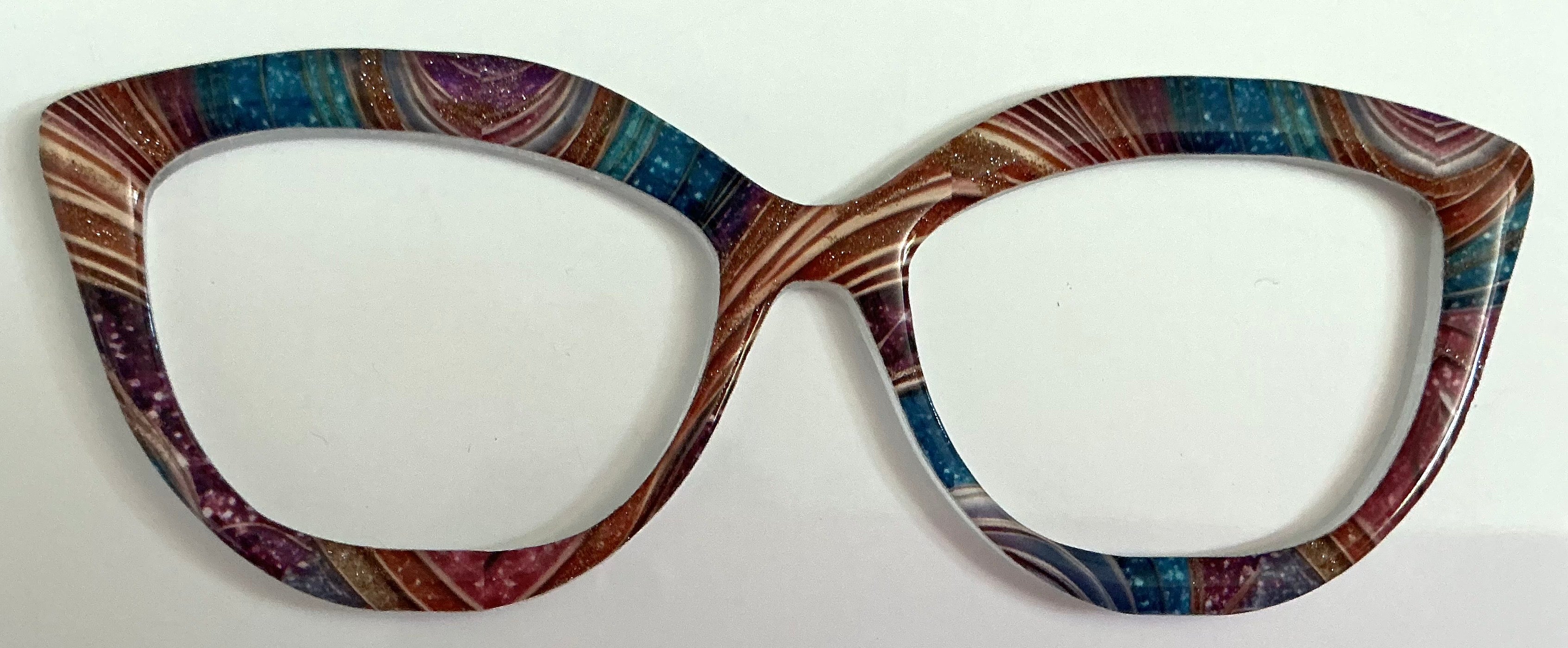 Wan-Zuri Topper; black and blue swirls