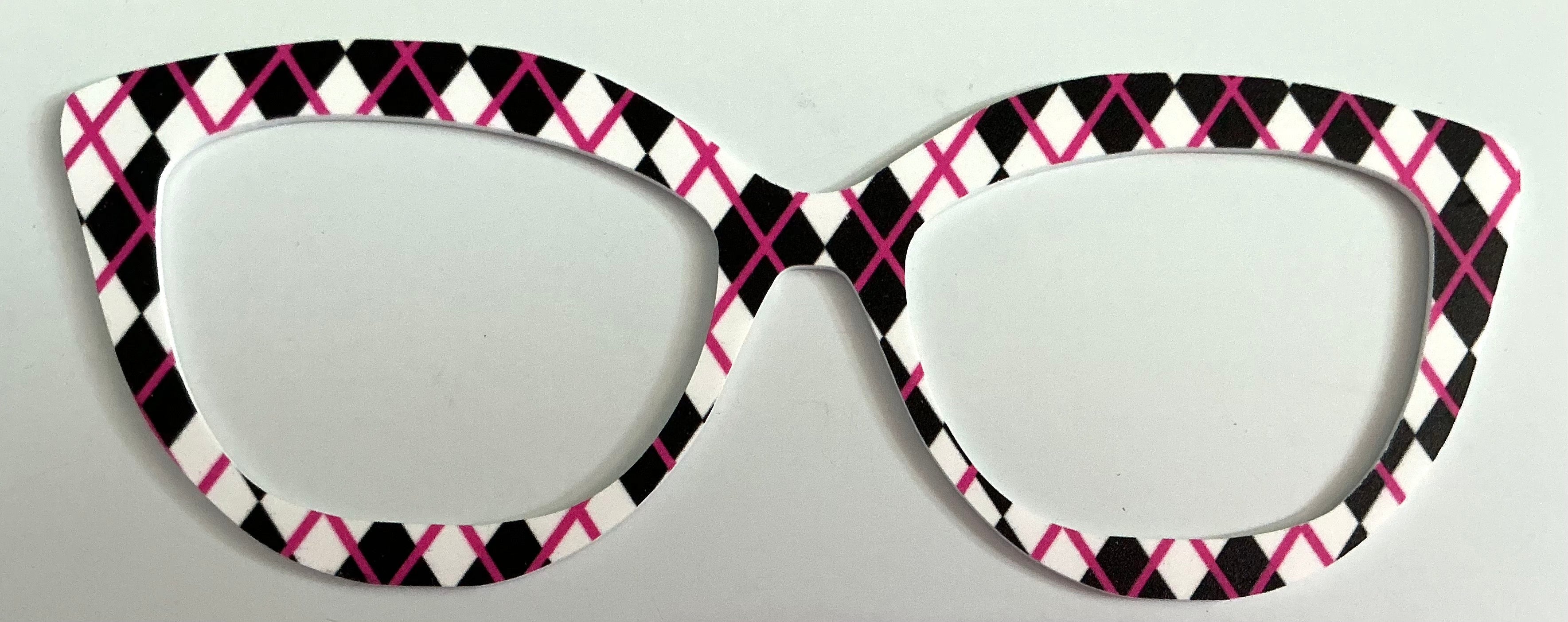 Wanda hybrid Topper; hot pink/black/white plaid