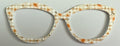 Wanda hybrid Topper; orange flowers on tan plaid