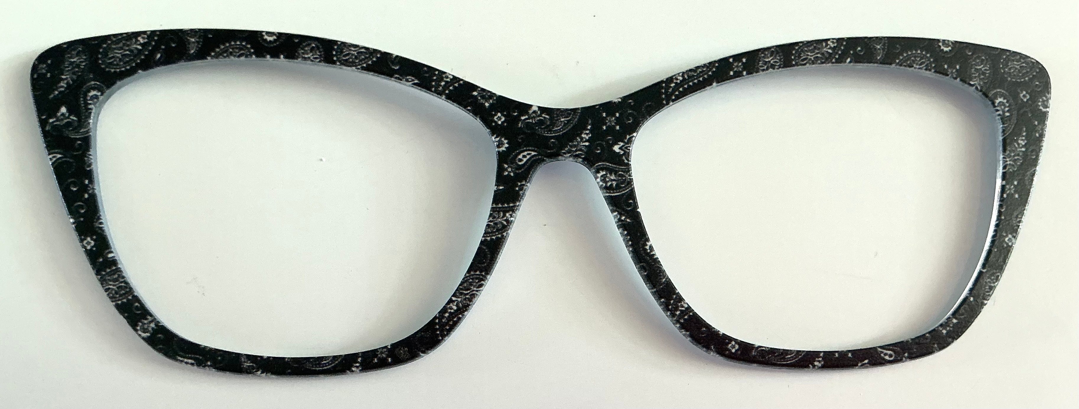 Wanda Topper; black and white paisley