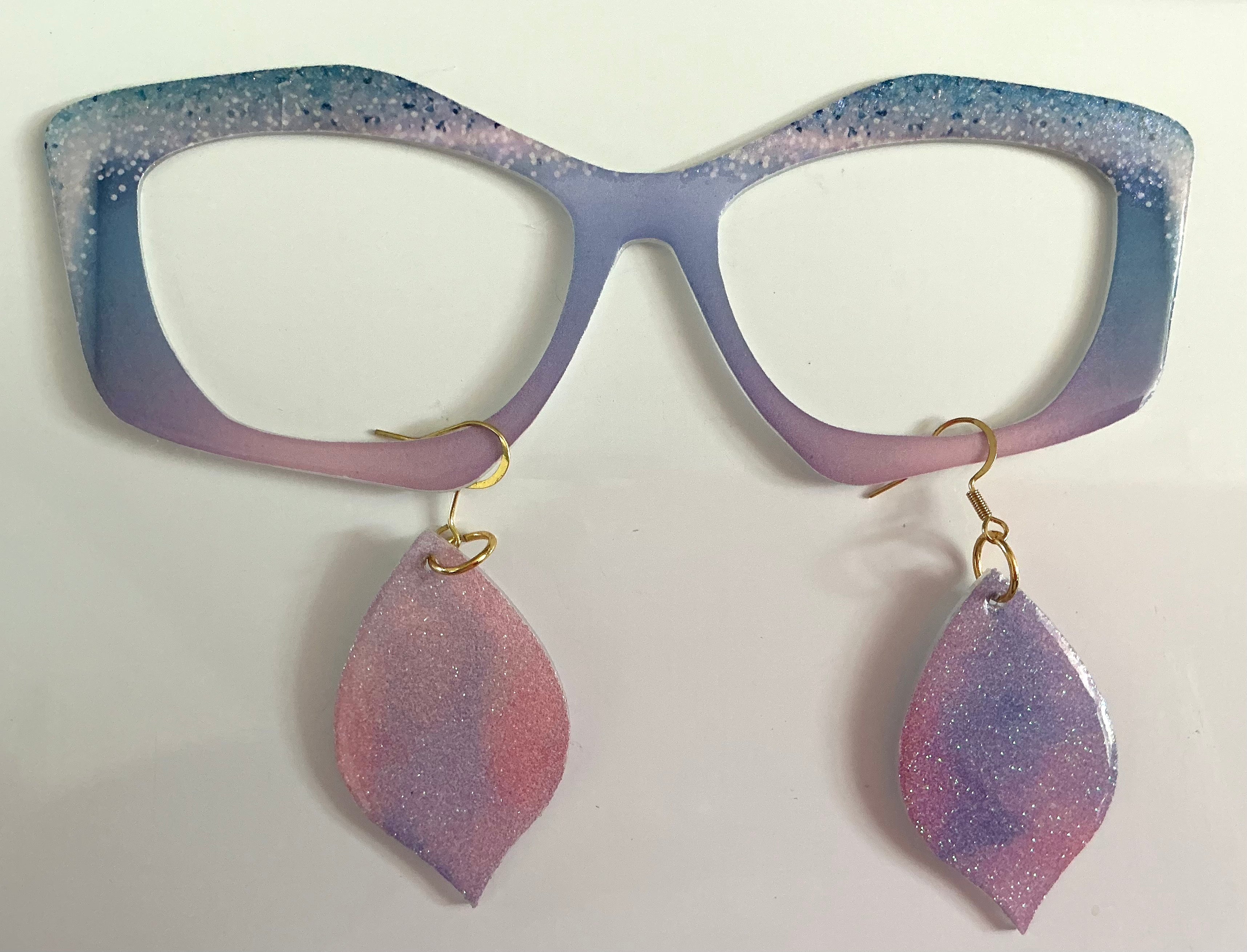 Wanda Topper; hybrid; pastel shimmer fade; matching earrings