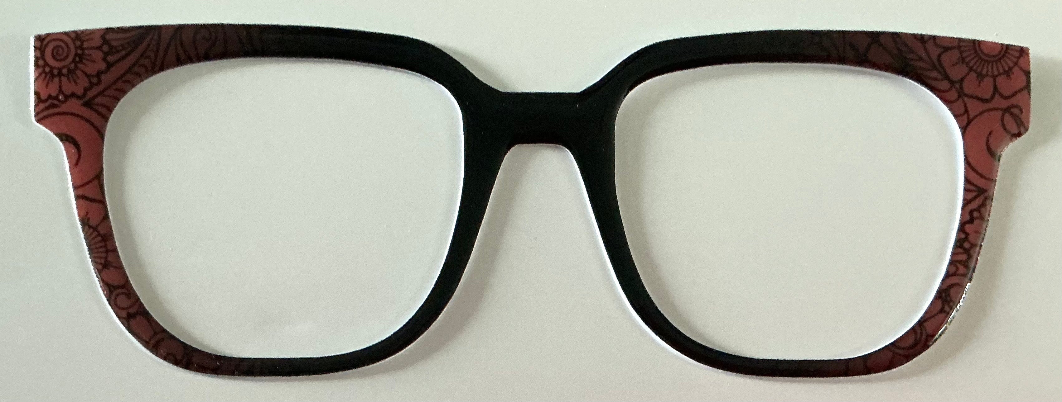 Murphy Topper; black/floral vertical air fade