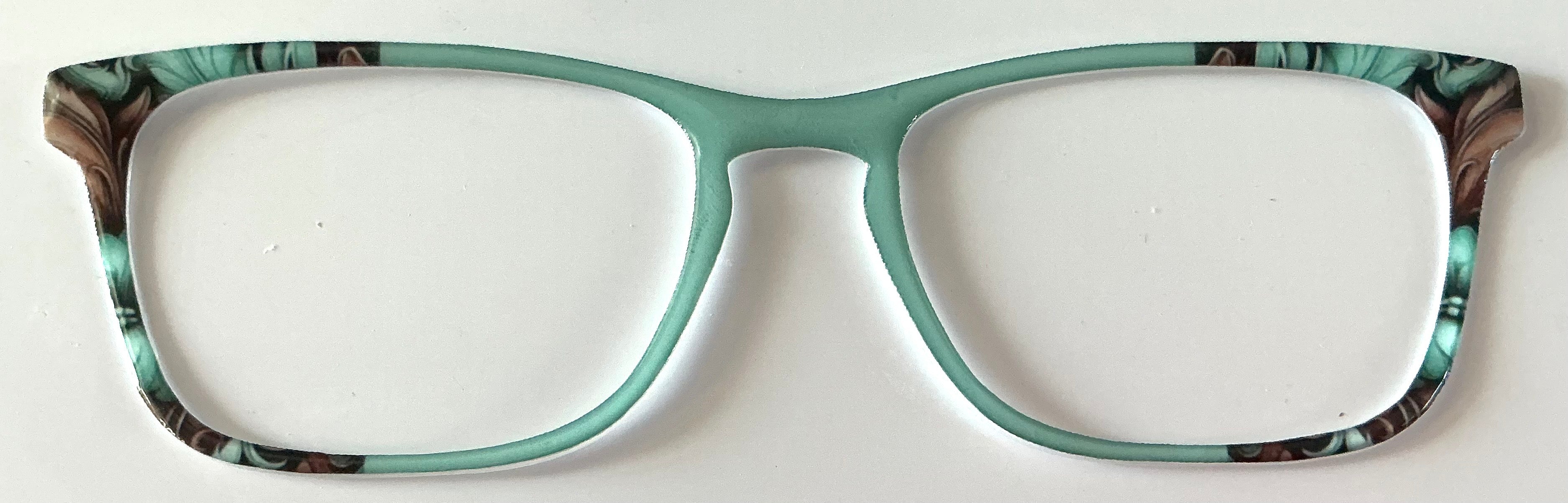 Casper Topper; light blue/green to damask split