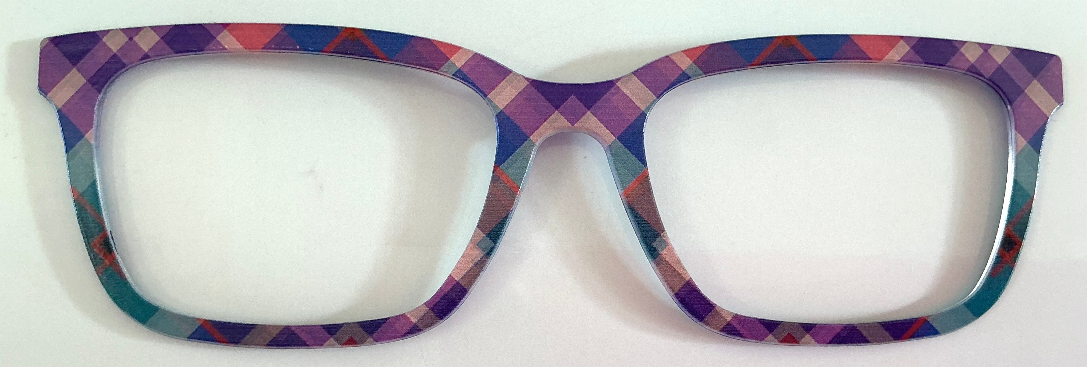 Larkin Topper; purple and blue plaid