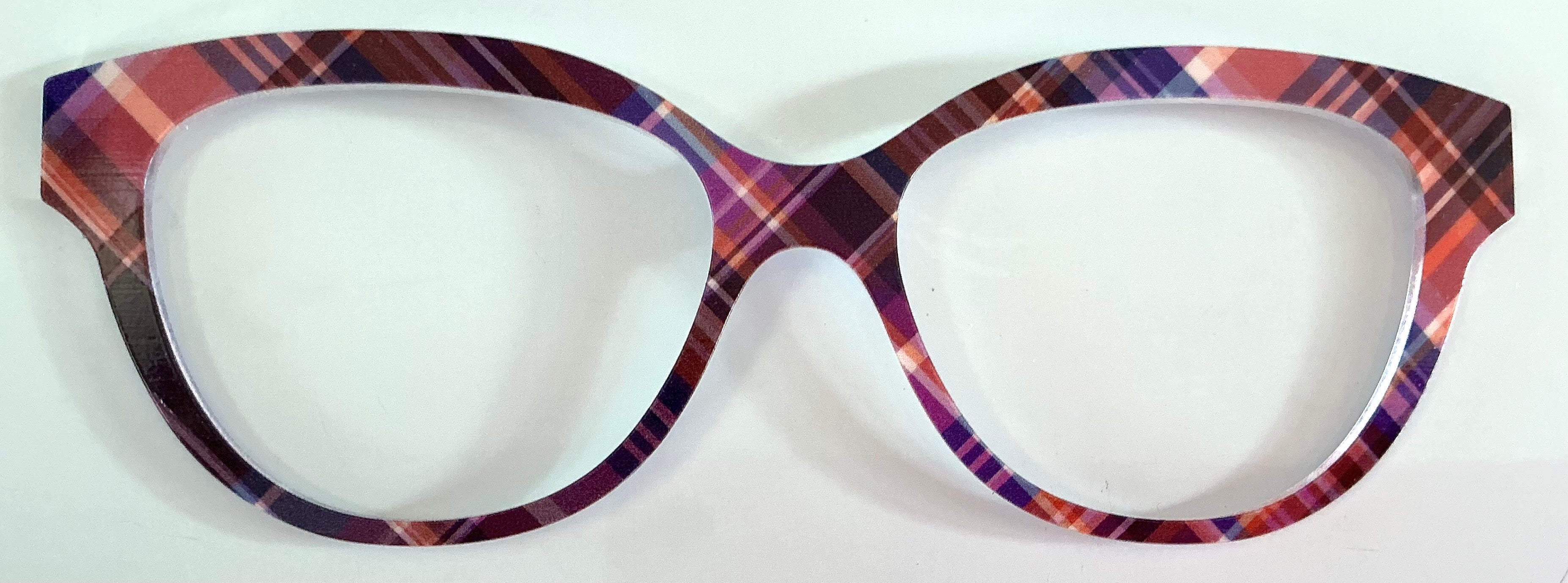 PAIR Quinn Topper; pink and orange  plaid