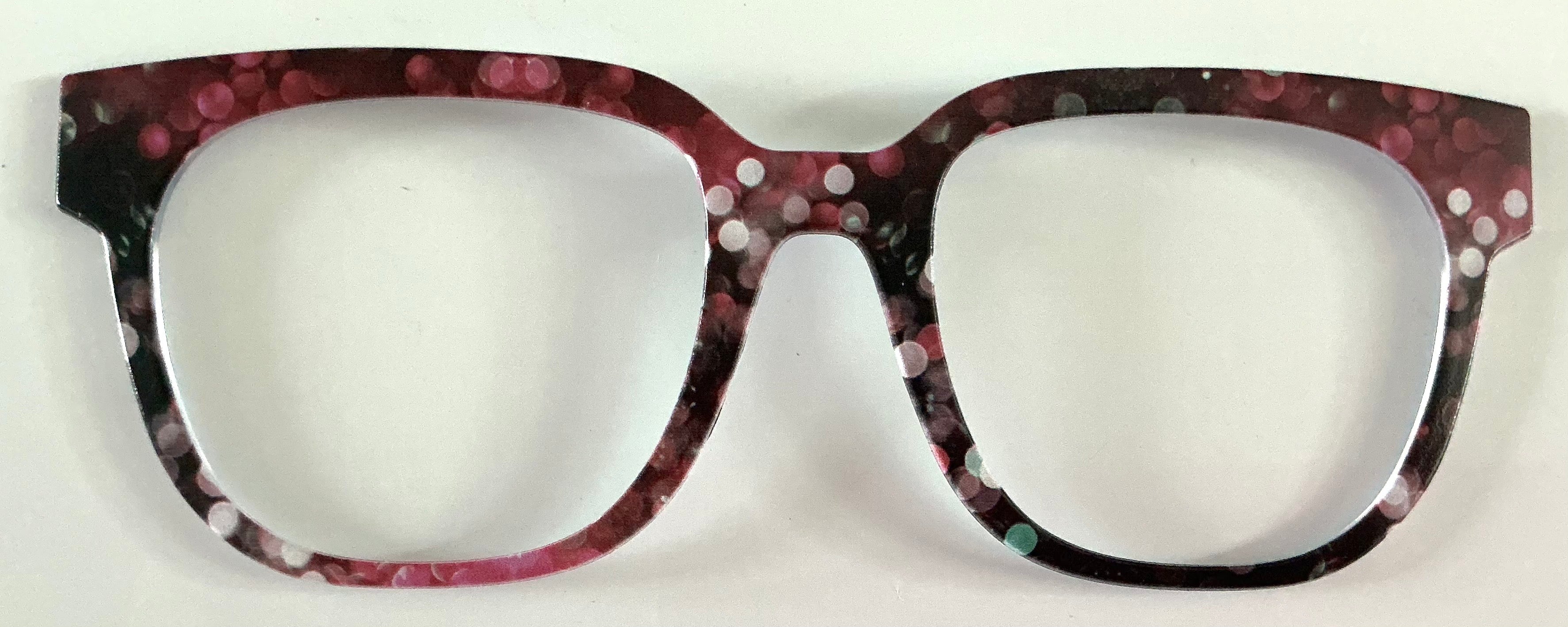 Murphy Topper;dark pink to black bokeh dots