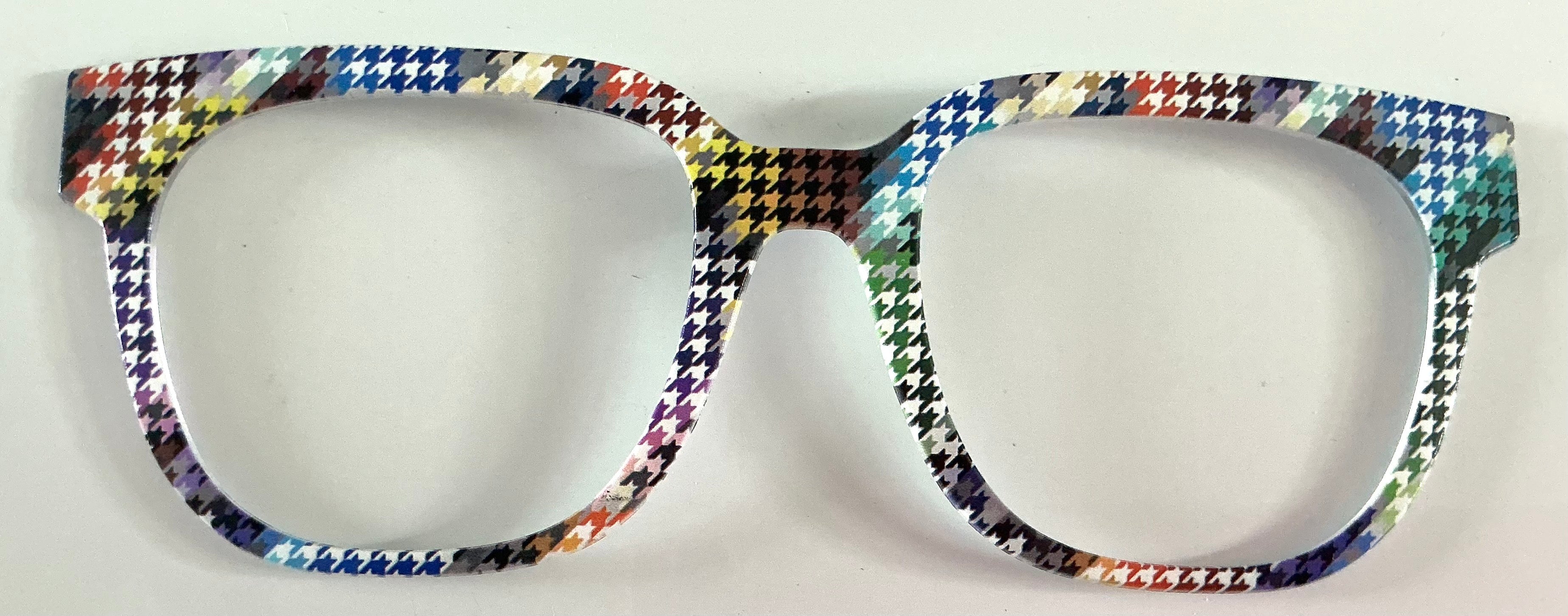 Murphy Topper; multicolored houndstooth