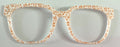 Murphy Topper; light brown flowers in white