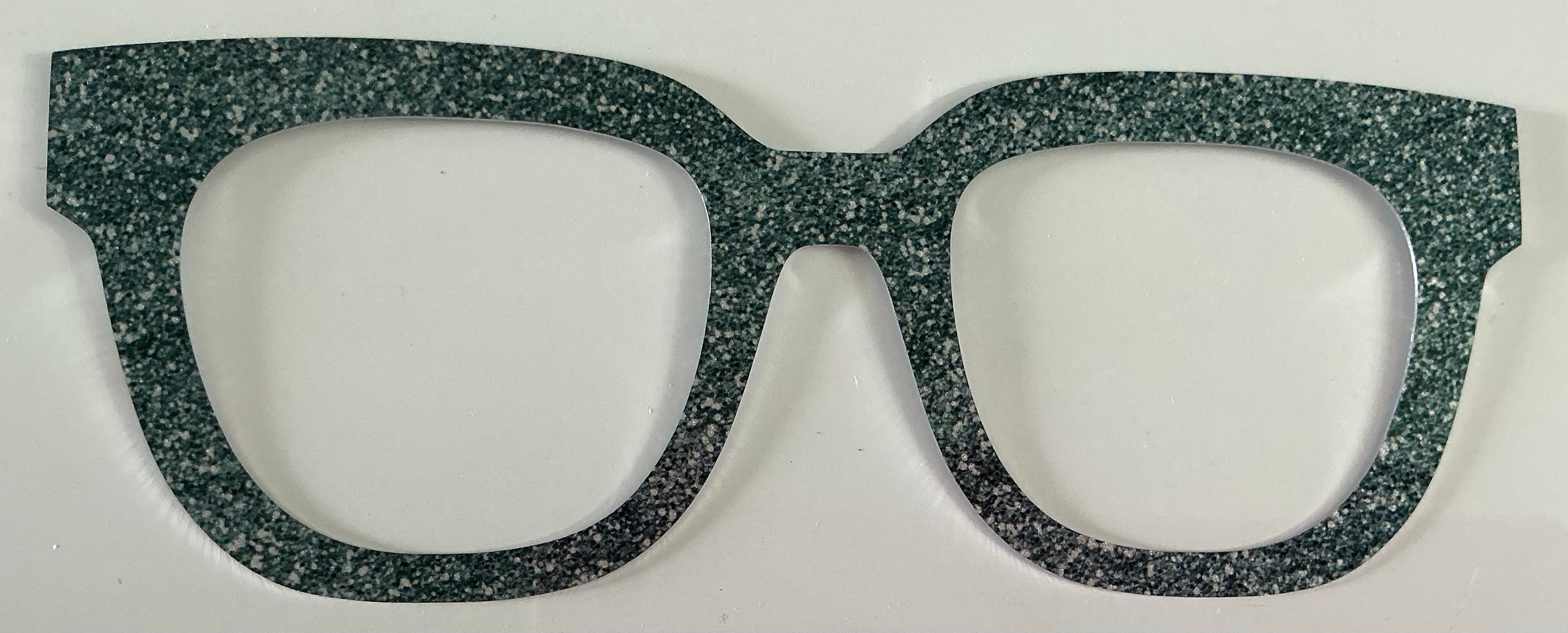 Murphy Topper; metal; gray/blue glitter overload