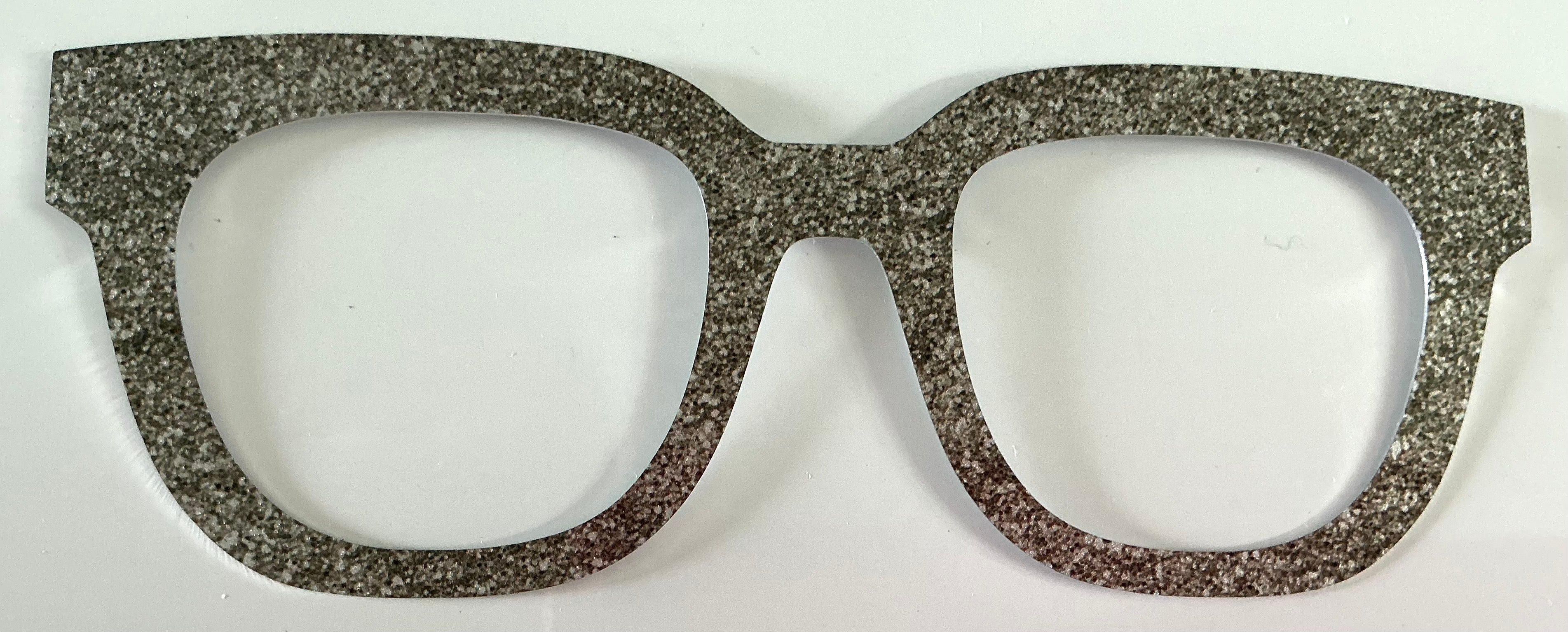Murphy Topper; metal; gray glitter overload