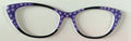 Ella Topper; purple polka dot/black color block