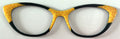 Ella Topper; yellow polka dot/black color block