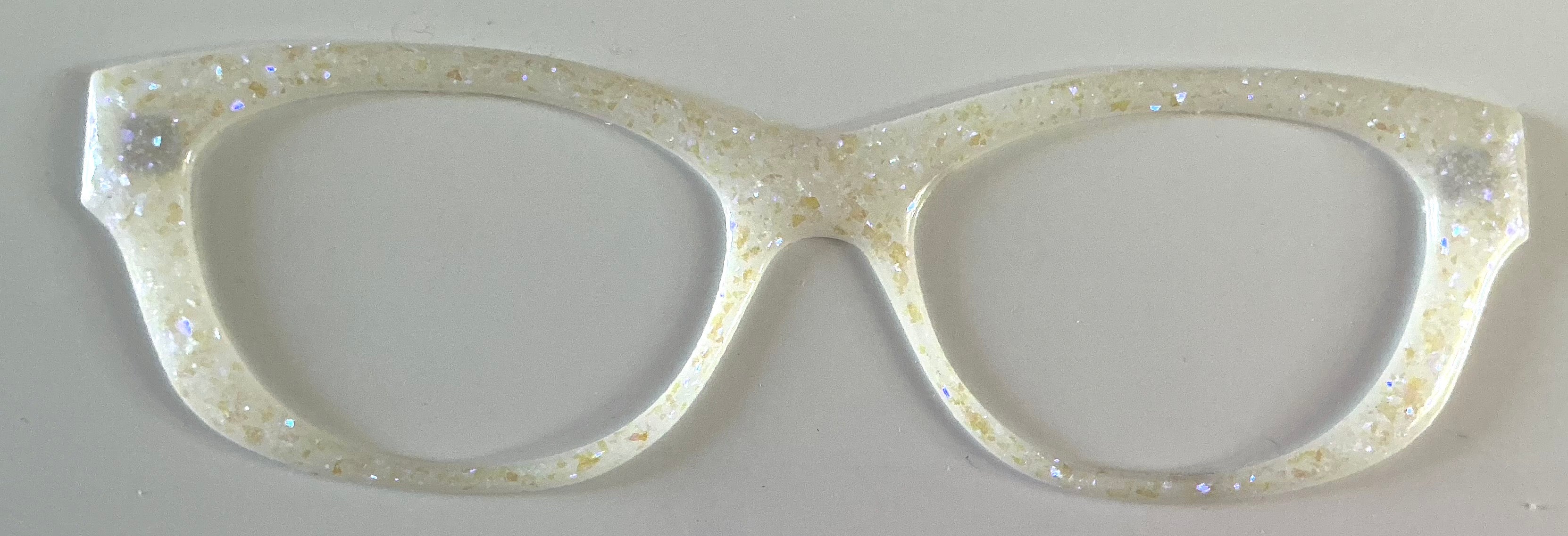 Addison Topper; flexi; white glitter