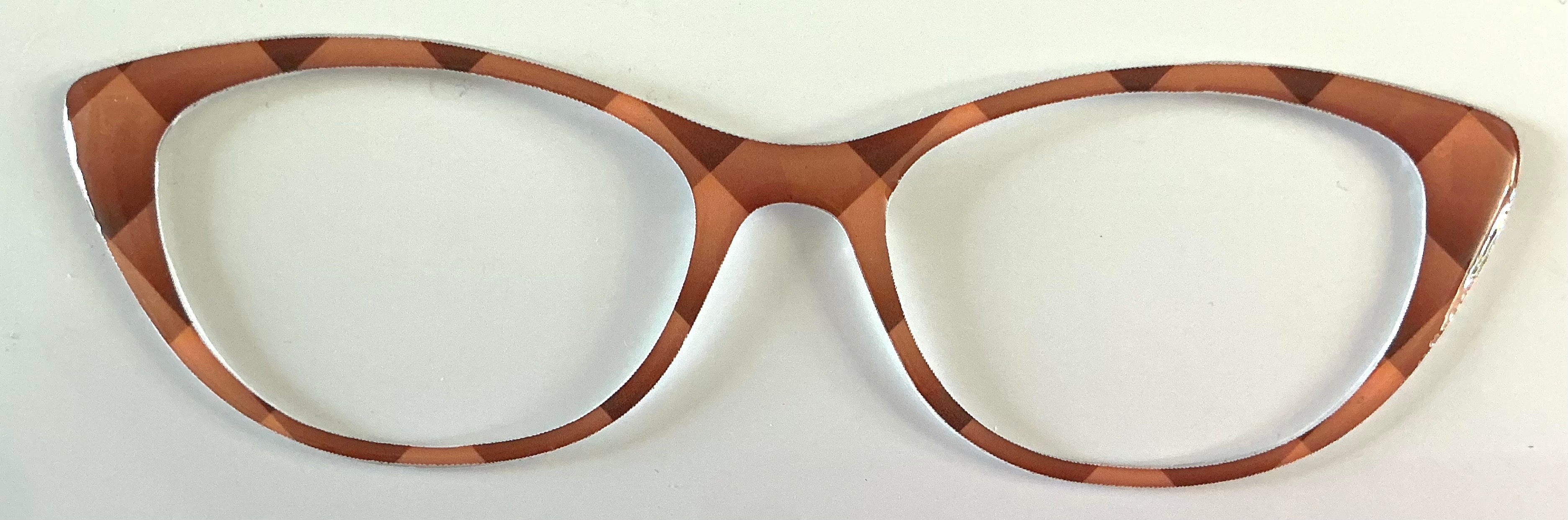 Ella Topper; brown square pattern