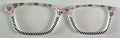 Finley Topper; Kady’s Topper and Charms; black and white squares/hearts on pink split