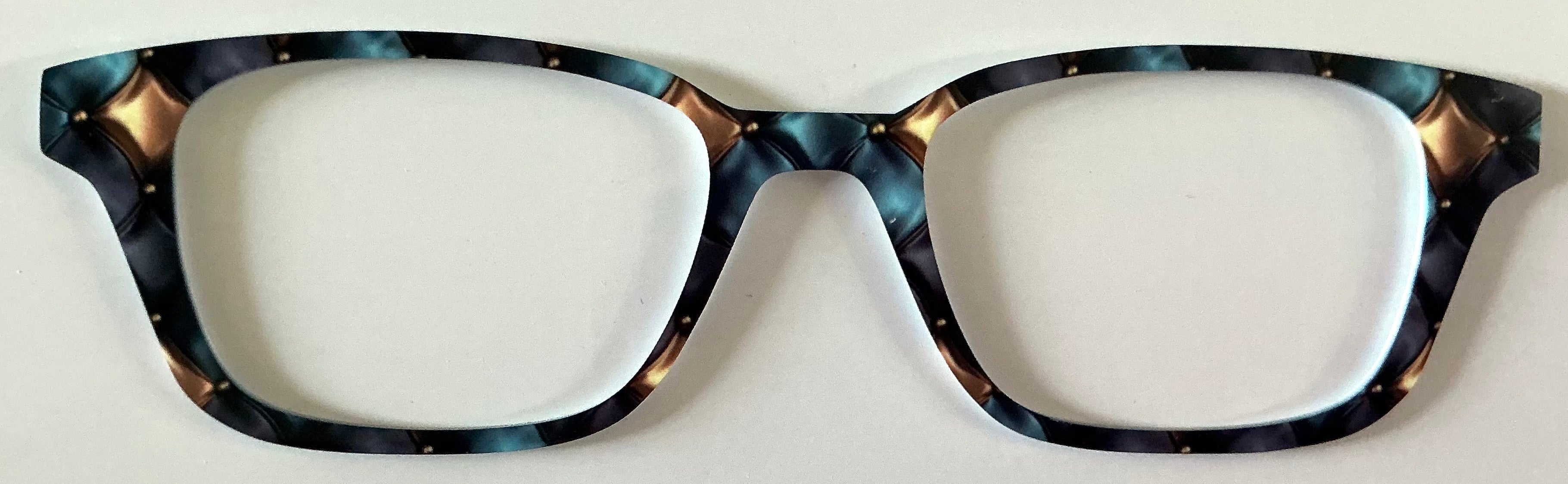 Finley Topper; teal and gold diamond design
