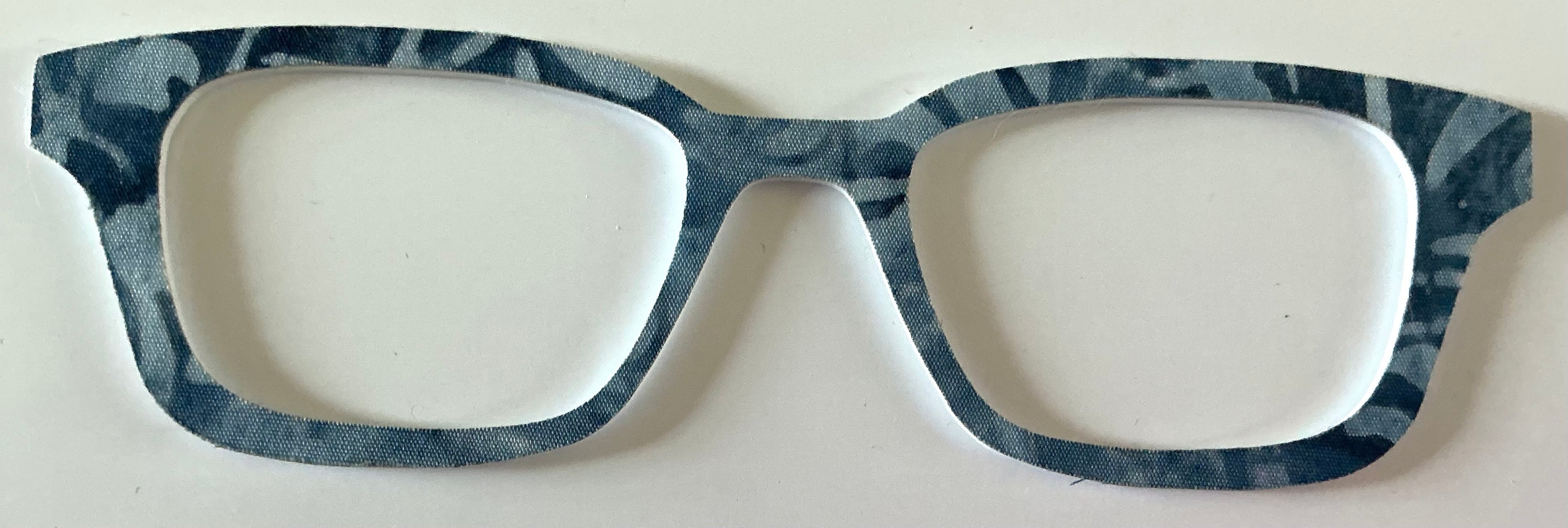 Finley Topper; Laser Nonna; blue camo fabric
