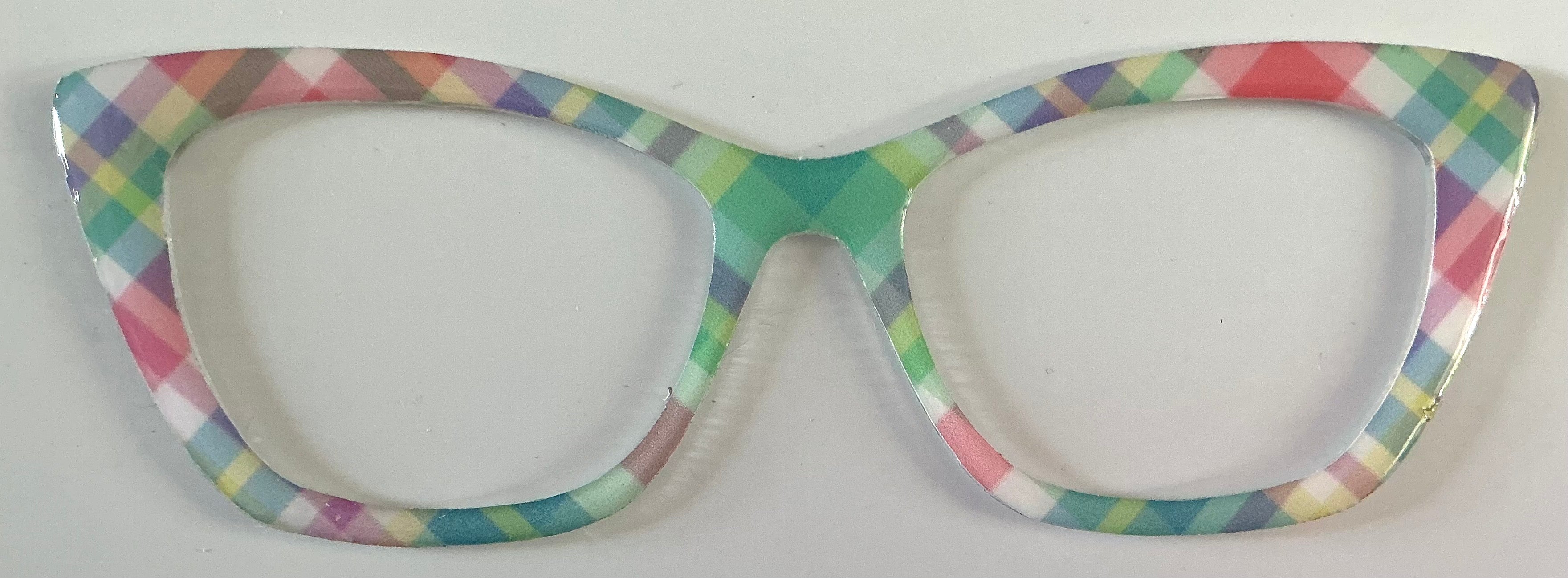 Wanda Topper; pastel plaid