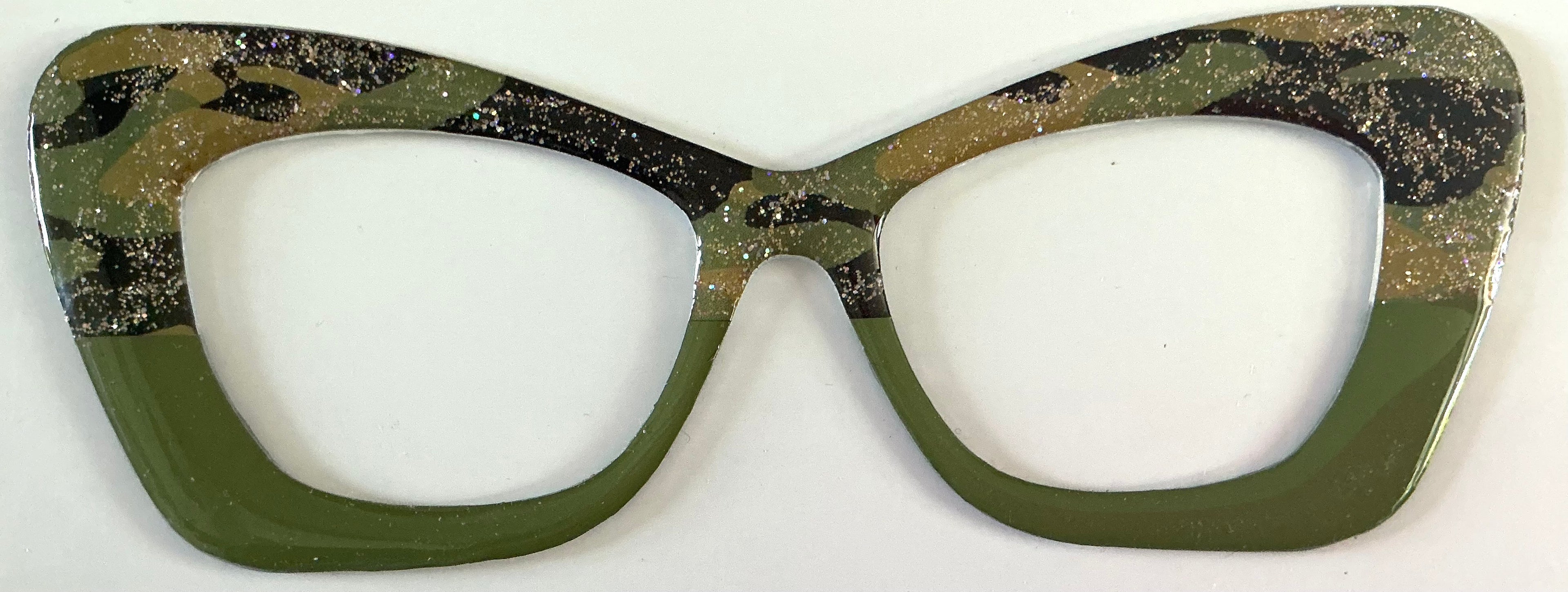 Wanda Topper; hybrid; camo sparkle/army green split