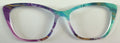 PAIR Wanda Topper; purple/green/golds brushstrokes