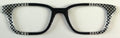 Finley Topper; B-Utiful Creations; black checkered translucent/black vertical split WITH OOPS