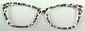 Wanda Topper; red/green/blue cheetah print