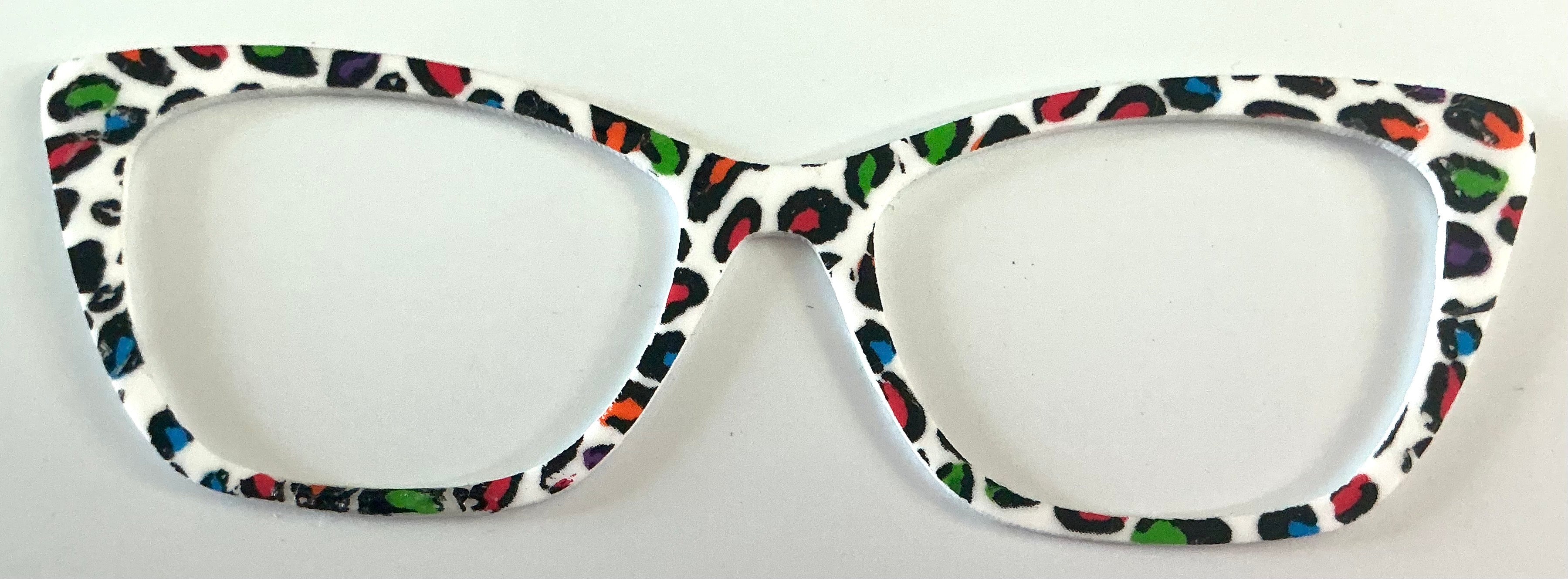 Wanda Topper; red/green/blue cheetah print