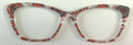 Wanda Topper; brick red geometric design
