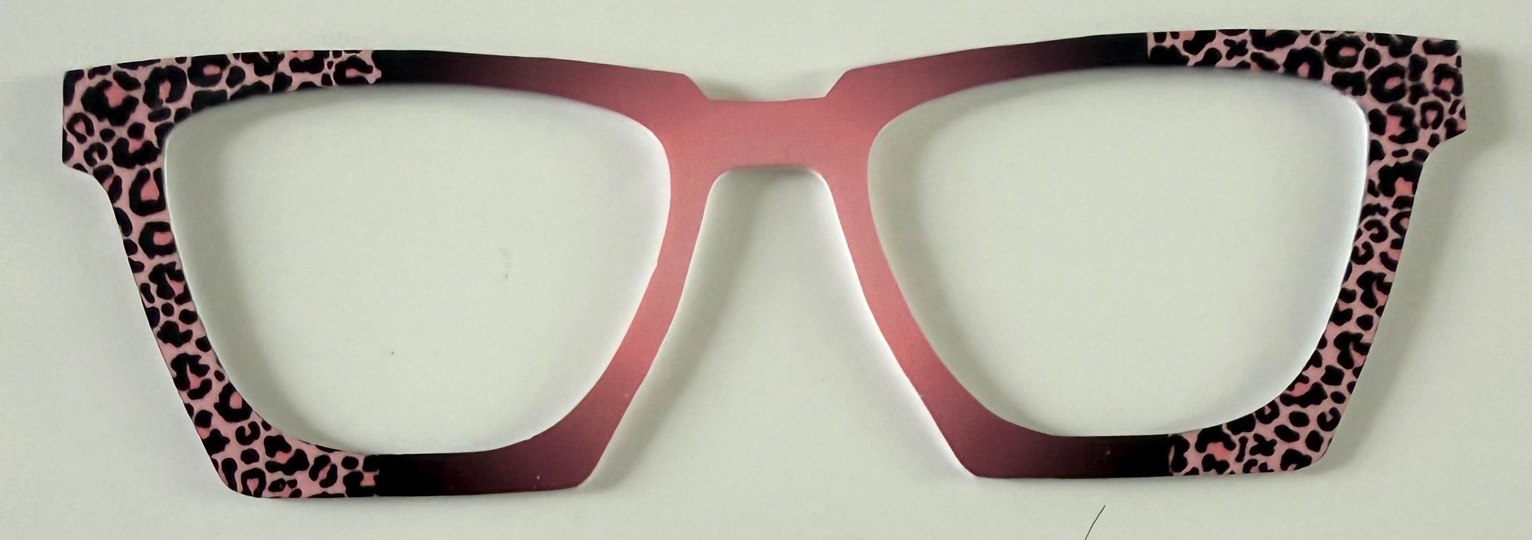 Izzy Case Topper; pink gradient/cheetah print vertical fade