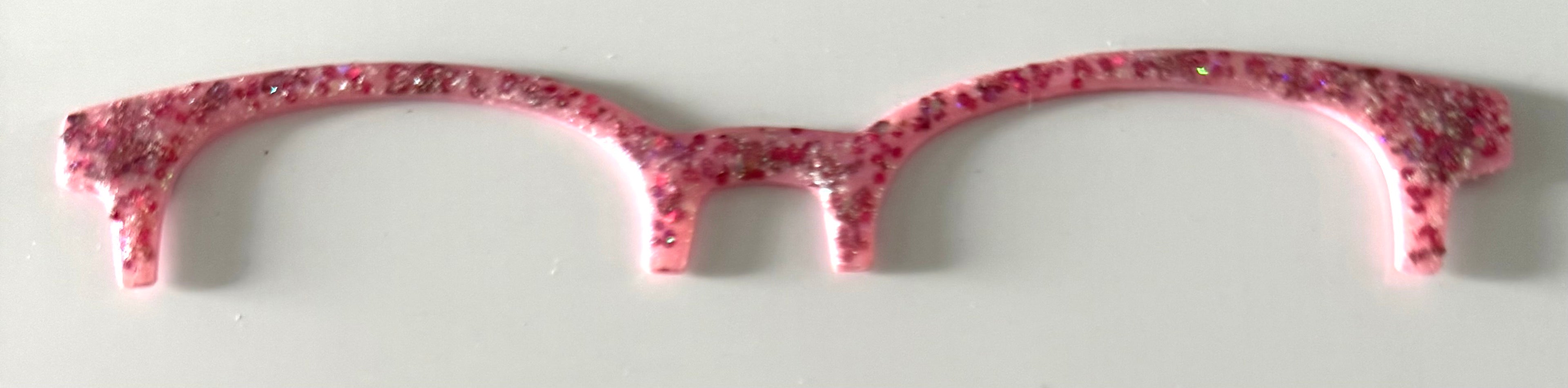 Reese Brow Topper; pink glitter