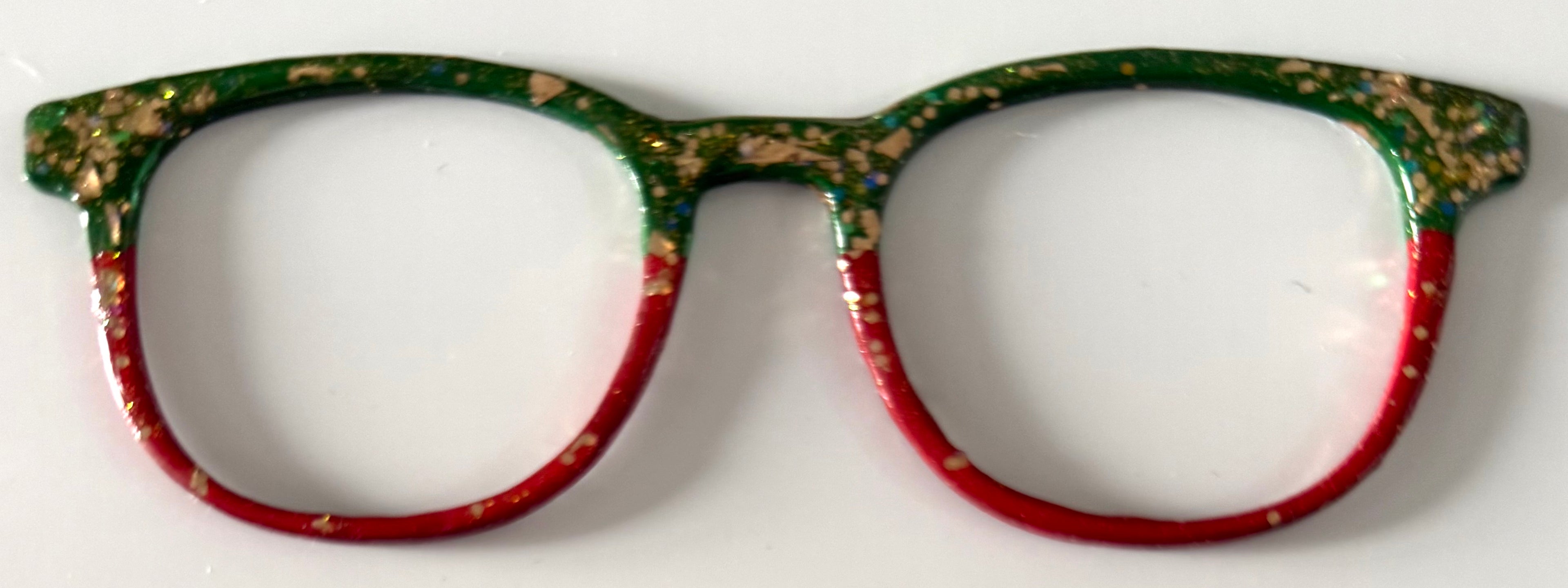 Reese Topper; green/red split with gold flecks