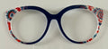 PAIR Zuri Topper; red, white, and blue tie dye fade