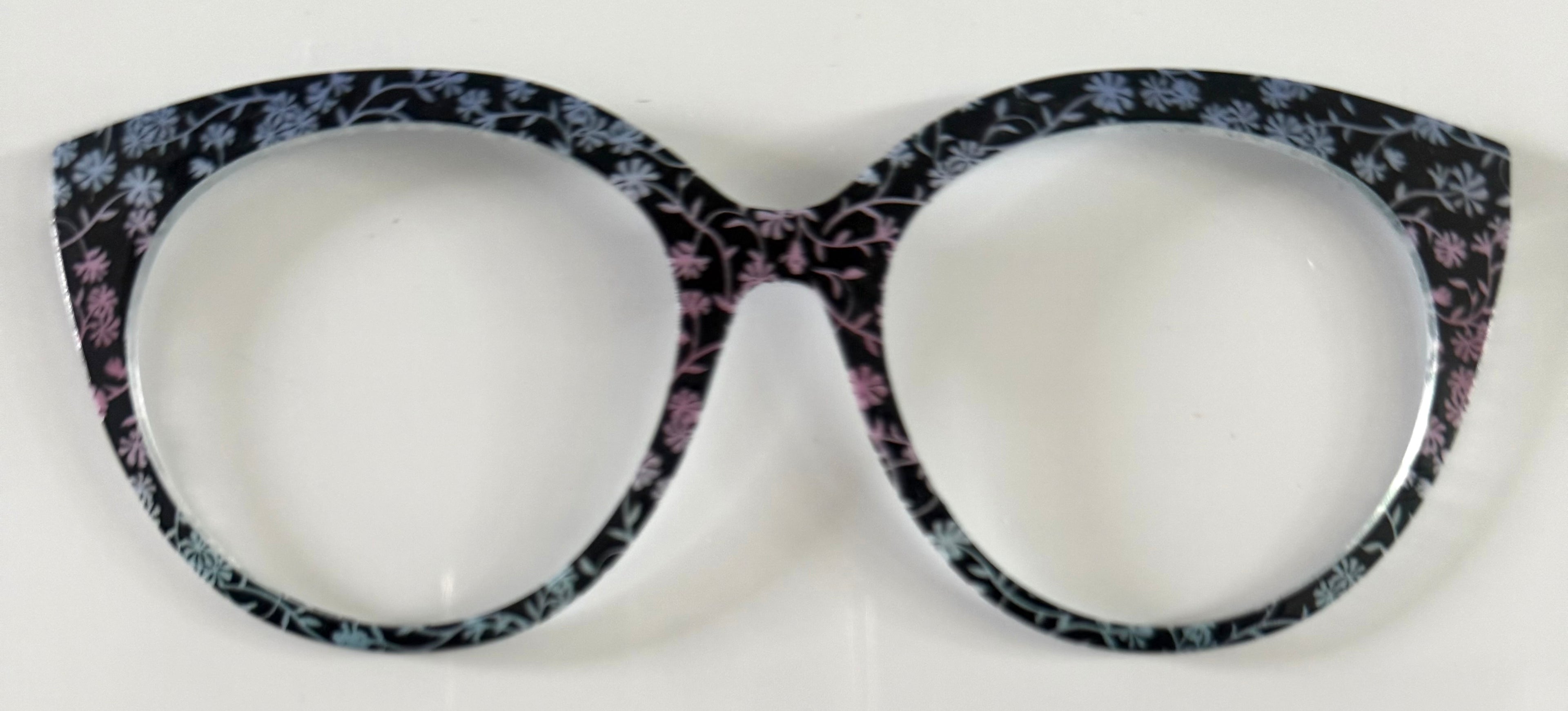 PAIR Zuri Topper; pastel flowers on black
