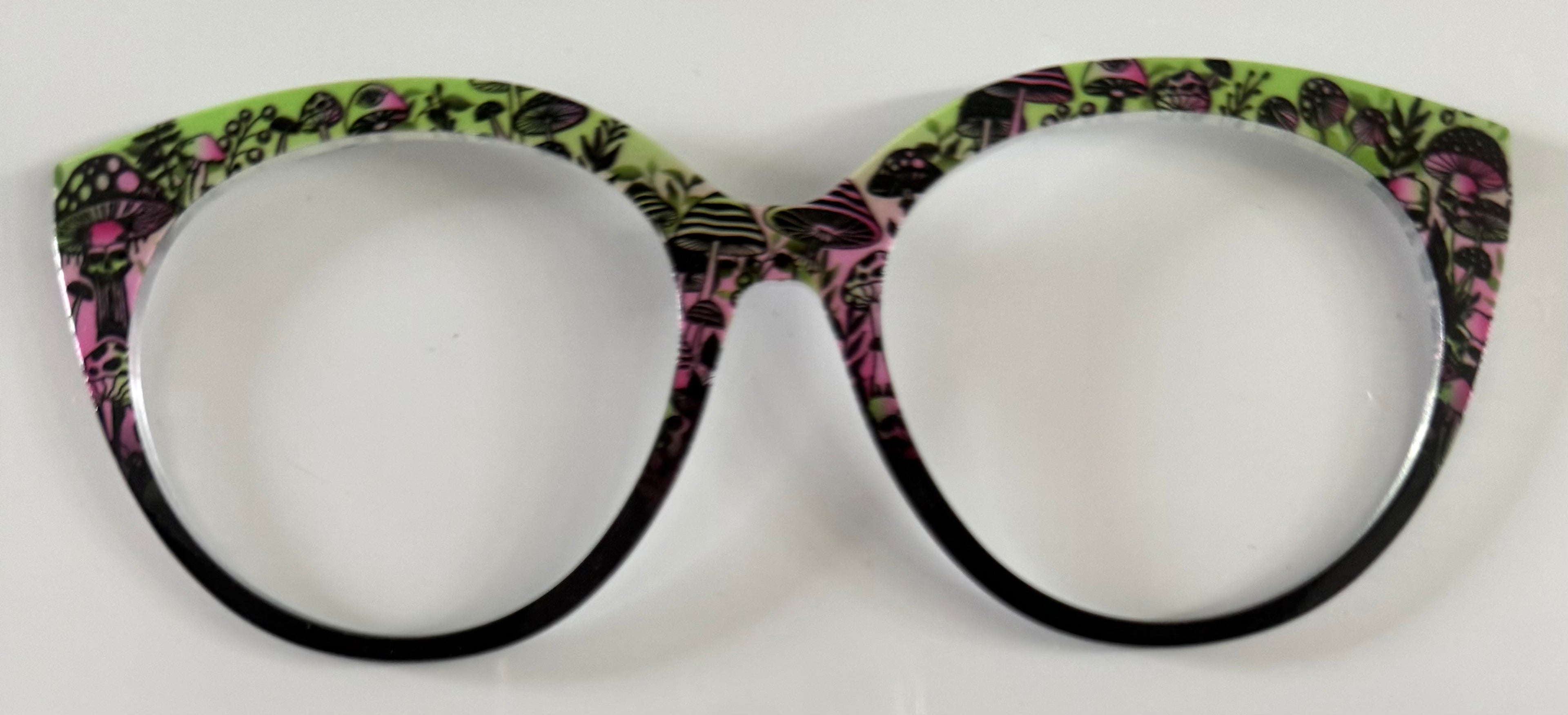 PAIR Zuri Topper; neon pink and green mushroom black fade