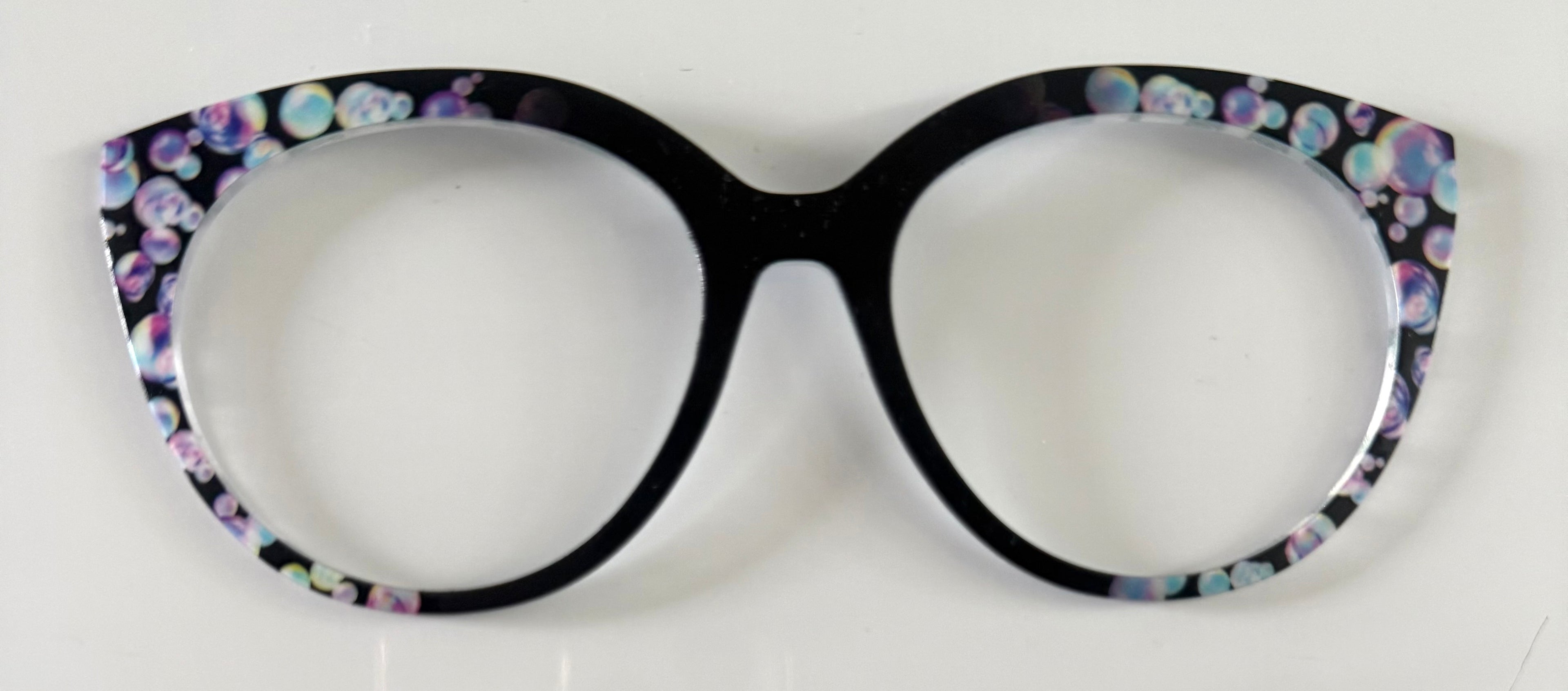 PAIR Zuri Topper; black/bubbles vertical gradient
